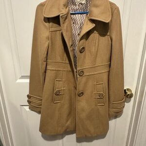 Tulle by Anthropology Women's Tan Coat size Medium